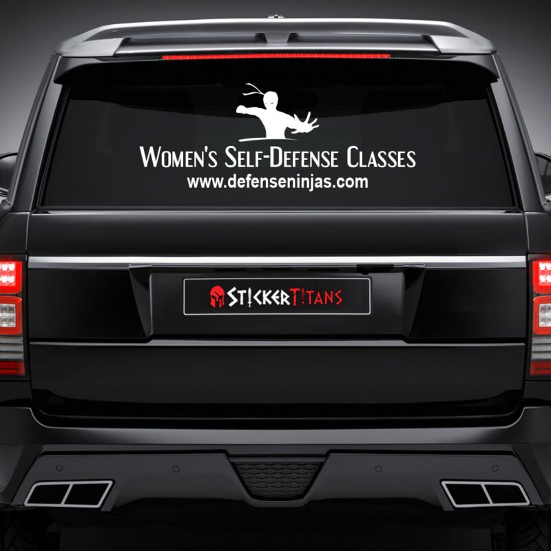 StickerTitans.com custom rear windshield decal for business or personal use