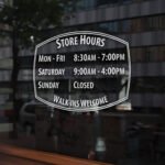 Order Custom Open Hour Decals from StickerTitans.com